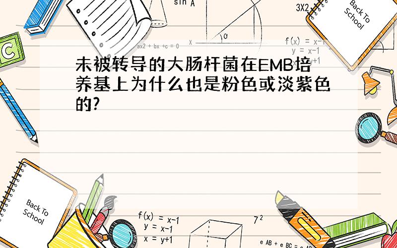 未被转导的大肠杆菌在EMB培养基上为什么也是粉色或淡紫色的?