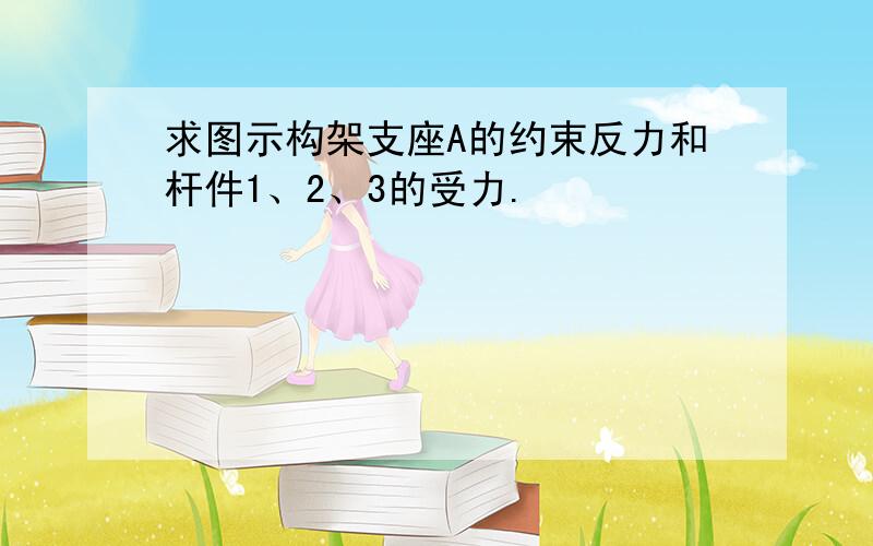 求图示构架支座A的约束反力和杆件1、2、3的受力.