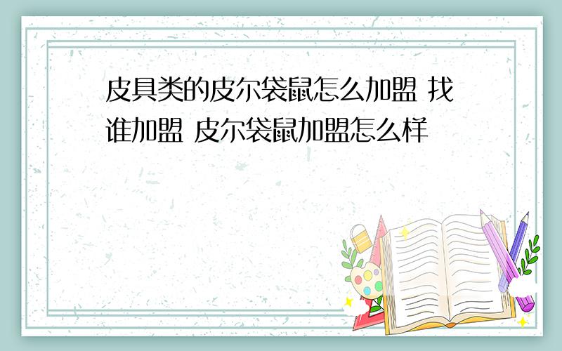 皮具类的皮尔袋鼠怎么加盟 找谁加盟 皮尔袋鼠加盟怎么样