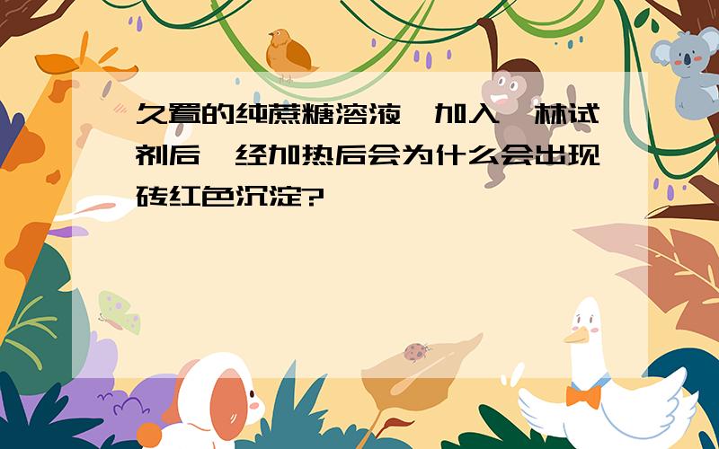 久置的纯蔗糖溶液,加入斐林试剂后,经加热后会为什么会出现砖红色沉淀?