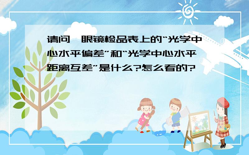 请问,眼镜检品表上的“光学中心水平偏差”和“光学中心水平距离互差”是什么?怎么看的?