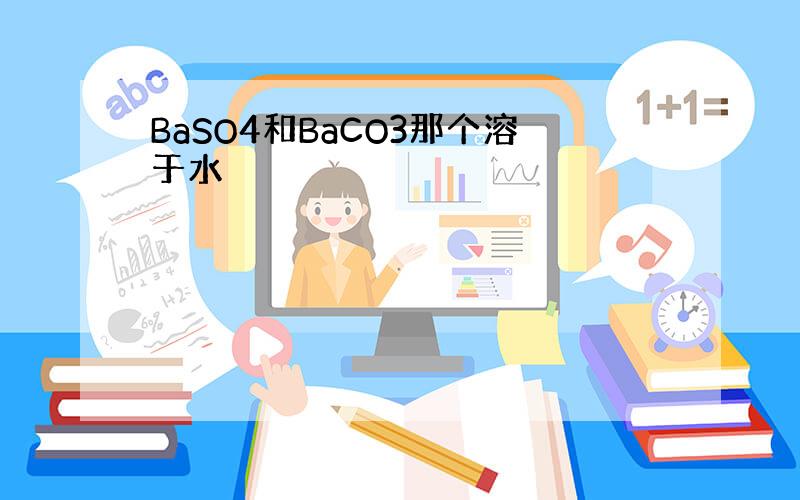 BaSO4和BaCO3那个溶于水