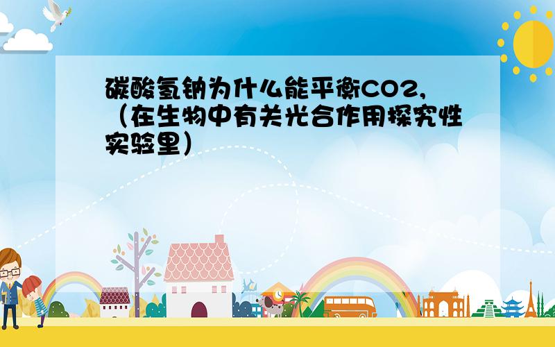 碳酸氢钠为什么能平衡CO2,（在生物中有关光合作用探究性实验里）