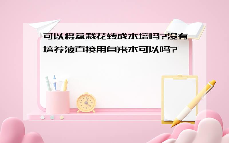 可以将盆栽花转成水培吗?没有培养液直接用自来水可以吗?