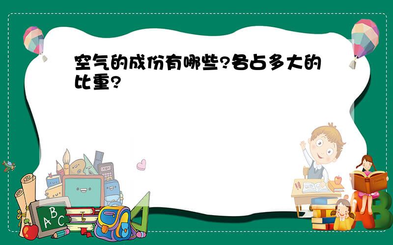 空气的成份有哪些?各占多大的比重?