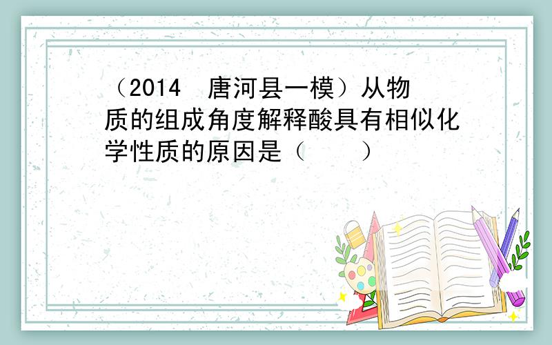 （2014•唐河县一模）从物质的组成角度解释酸具有相似化学性质的原因是（　　）