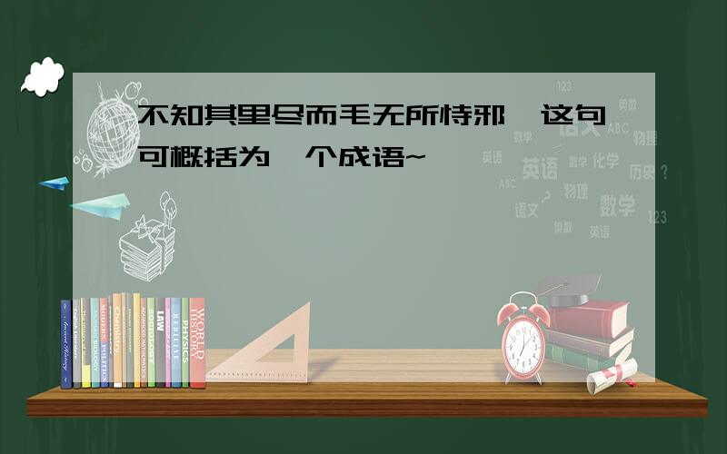 不知其里尽而毛无所恃邪、这句可概括为一个成语~