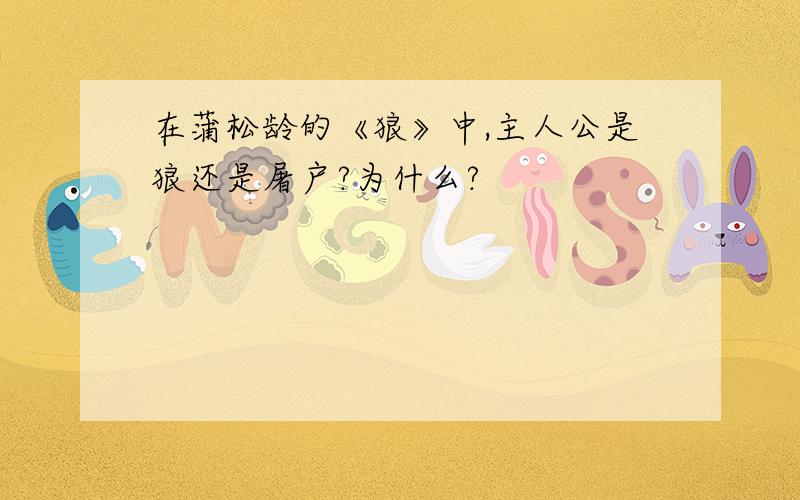 在蒲松龄的《狼》中,主人公是狼还是屠户?为什么?