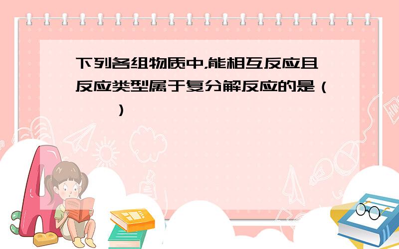 下列各组物质中，能相互反应且反应类型属于复分解反应的是（　　）