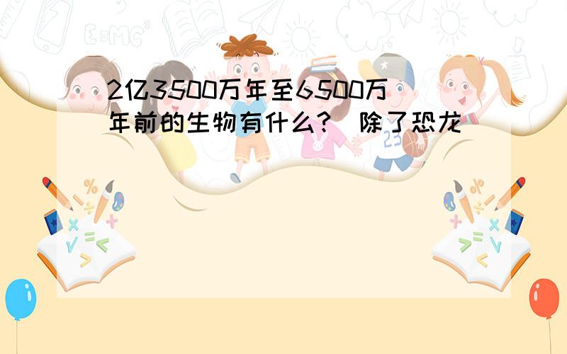 2亿3500万年至6500万年前的生物有什么?（除了恐龙）