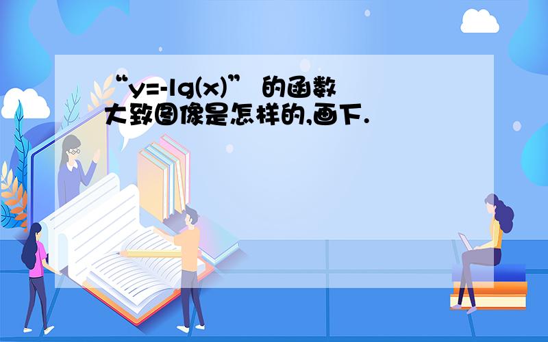 “y=-lg(x)” 的函数大致图像是怎样的,画下.