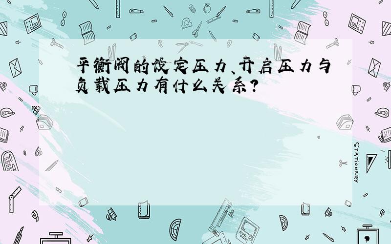 平衡阀的设定压力、开启压力与负载压力有什么关系?