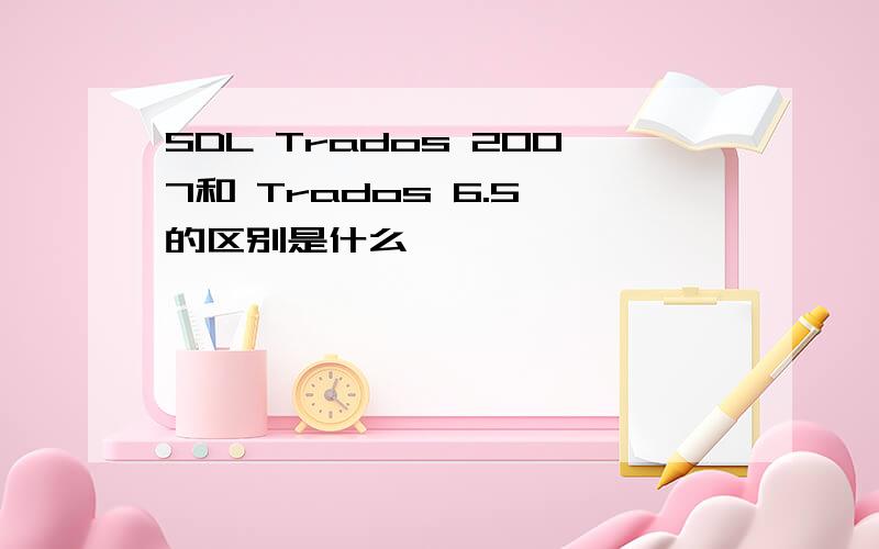 SDL Trados 2007和 Trados 6.5 的区别是什么