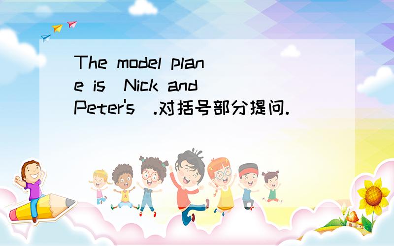 The model plane is(Nick and Peter's).对括号部分提问.