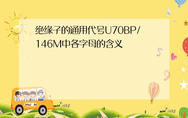 绝缘子的通用代号U70BP/146M中各字母的含义