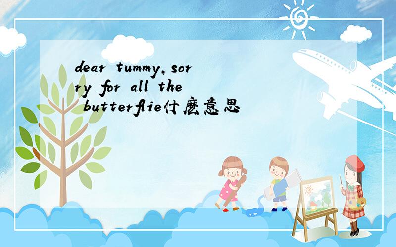 dear tummy,sorry for all the butterflie什麽意思