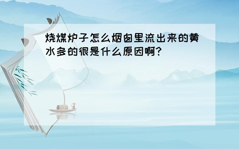 烧煤炉子怎么烟囱里流出来的黄水多的很是什么原因啊?