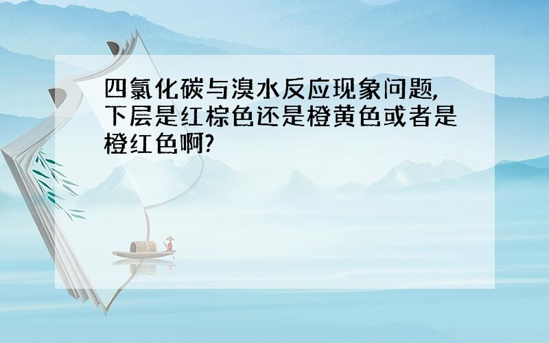 四氯化碳与溴水反应现象问题,下层是红棕色还是橙黄色或者是橙红色啊?