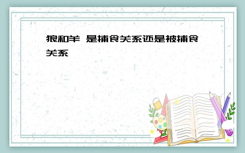 狼和羊 是捕食关系还是被捕食关系