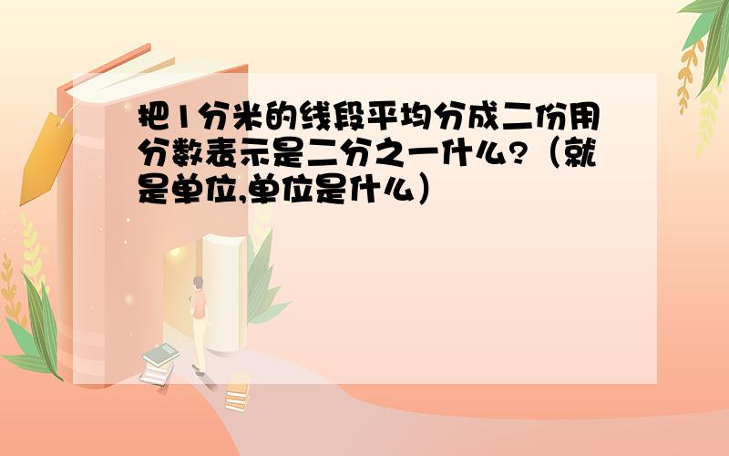 把1分米的线段平均分成二份用分数表示是二分之一什么?（就是单位,单位是什么）