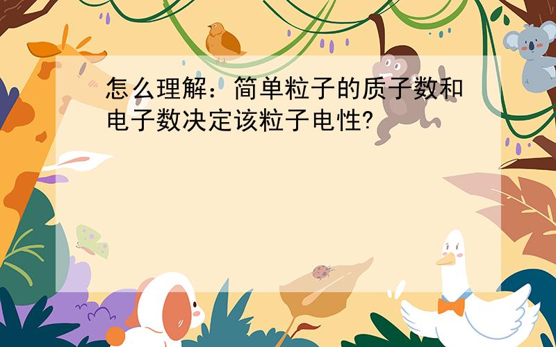 怎么理解：简单粒子的质子数和电子数决定该粒子电性?