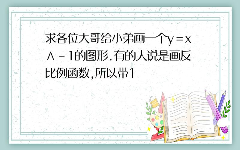 求各位大哥给小弟画一个y＝x∧-1的图形.有的人说是画反比例函数,所以带1