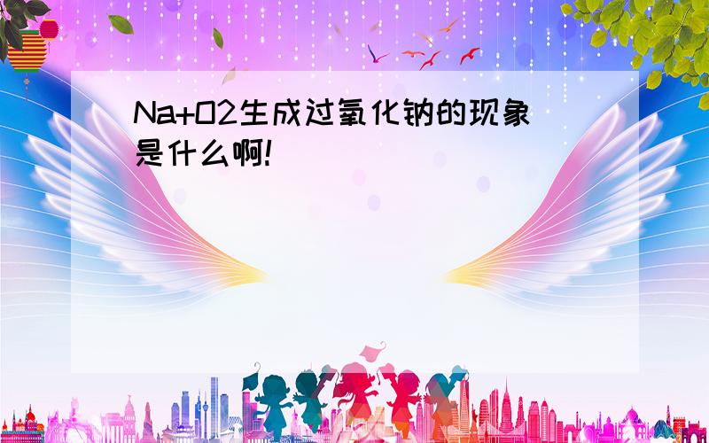 Na+O2生成过氧化钠的现象是什么啊!