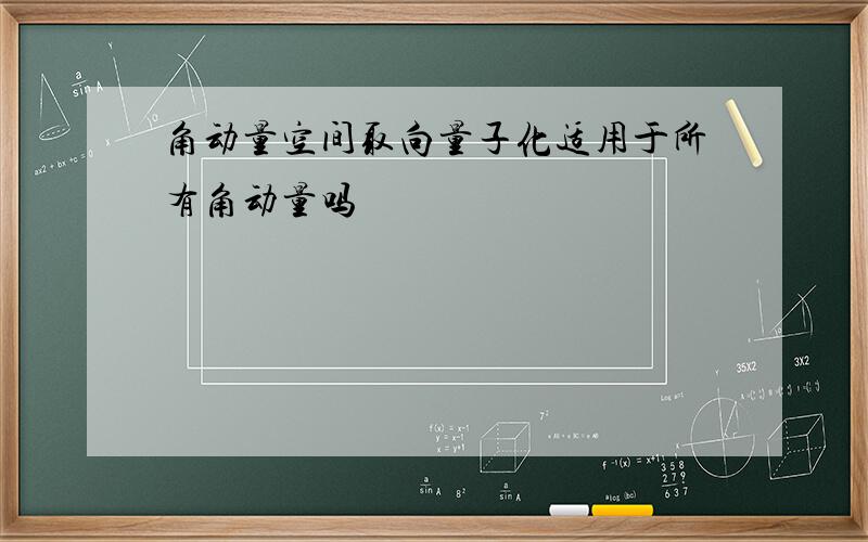 角动量空间取向量子化适用于所有角动量吗