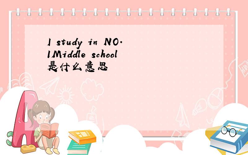 I study in NO.1Middle school是什么意思