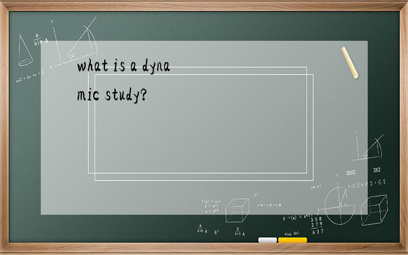 what is a dynamic study?