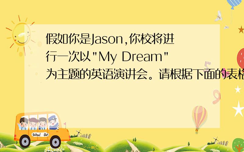 假如你是Jason,你校将进行一次以