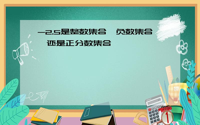 -2.5是整数集合,负数集合,还是正分数集合