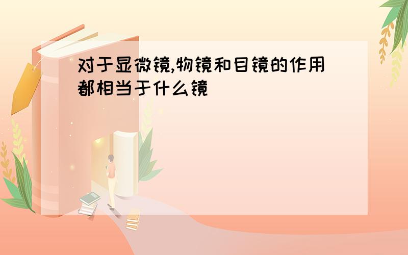 对于显微镜,物镜和目镜的作用都相当于什么镜