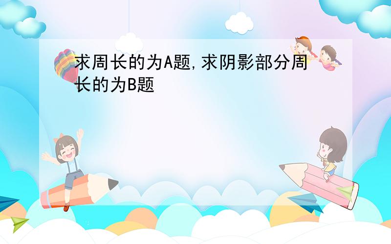 求周长的为A题,求阴影部分周长的为B题