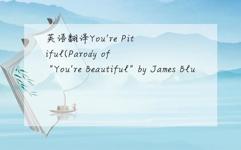 英语翻译You're Pitiful(Parody of 