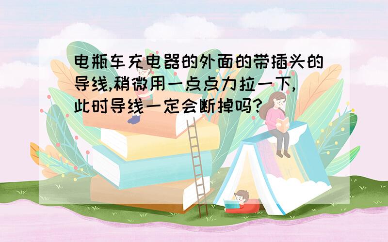 电瓶车充电器的外面的带插头的导线,稍微用一点点力拉一下,此时导线一定会断掉吗?