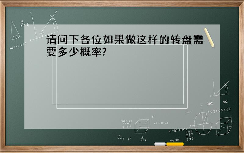 请问下各位如果做这样的转盘需要多少概率?