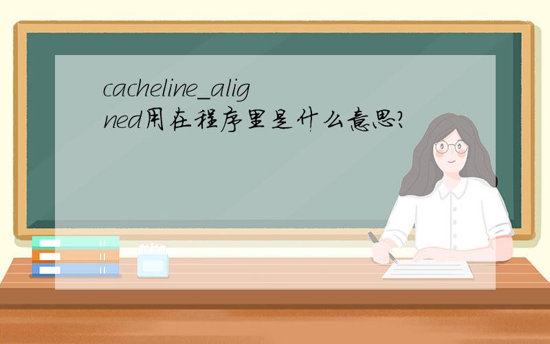 cacheline_aligned用在程序里是什么意思?