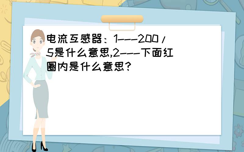 电流互感器：1---200/5是什么意思,2---下面红圈内是什么意思?