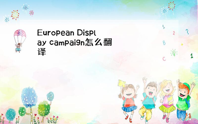 European Display campaign怎么翻译