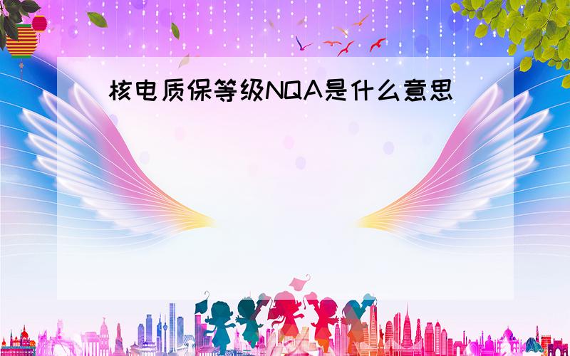 核电质保等级NQA是什么意思