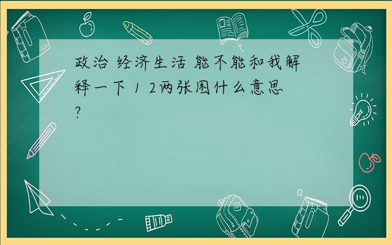 政治 经济生活 能不能和我解释一下 1 2两张图什么意思?