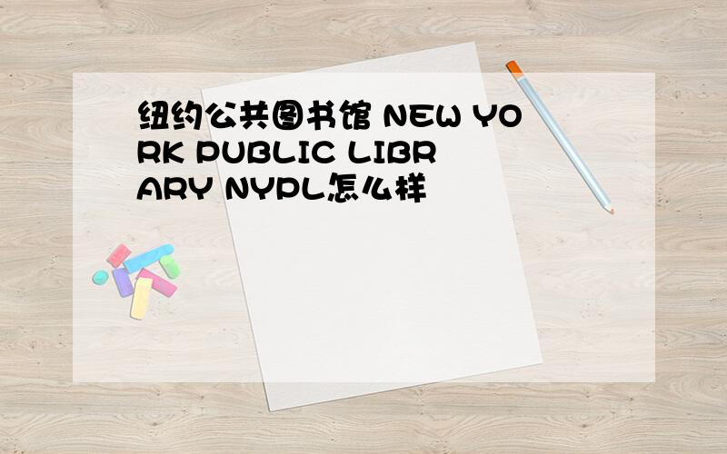 纽约公共图书馆 NEW YORK PUBLIC LIBRARY NYPL怎么样