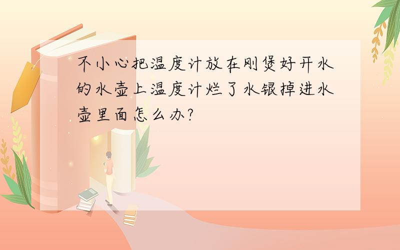 不小心把温度计放在刚煲好开水的水壶上温度计烂了水银掉进水壶里面怎么办?