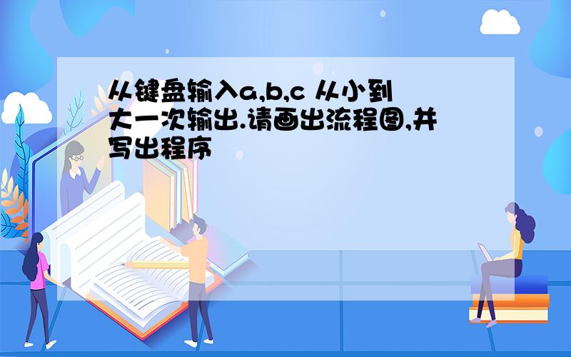 从键盘输入a,b,c 从小到大一次输出.请画出流程图,并写出程序