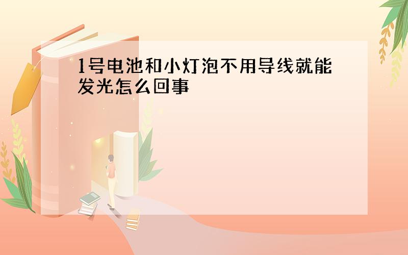 1号电池和小灯泡不用导线就能发光怎么回事