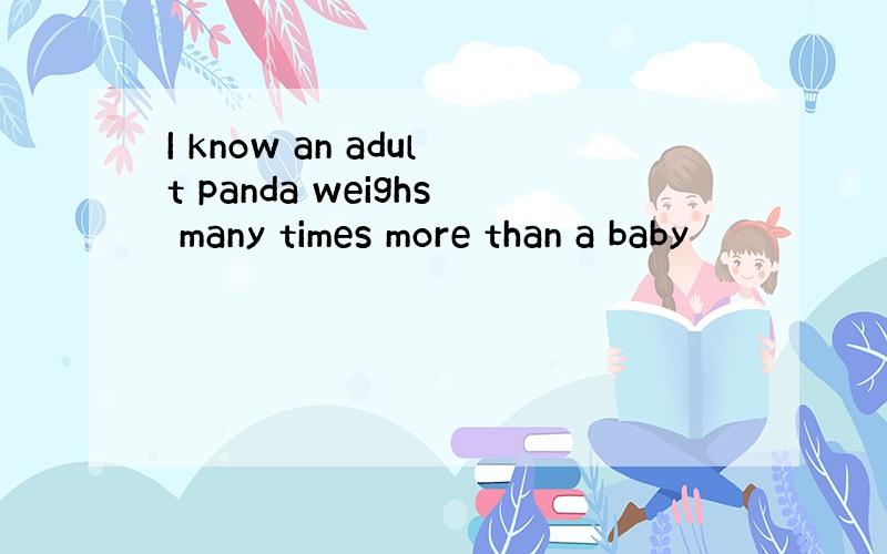 I know an adult panda weighs many times more than a baby