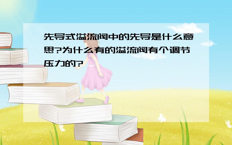 先导式溢流阀中的先导是什么意思?为什么有的溢流阀有个调节压力的?