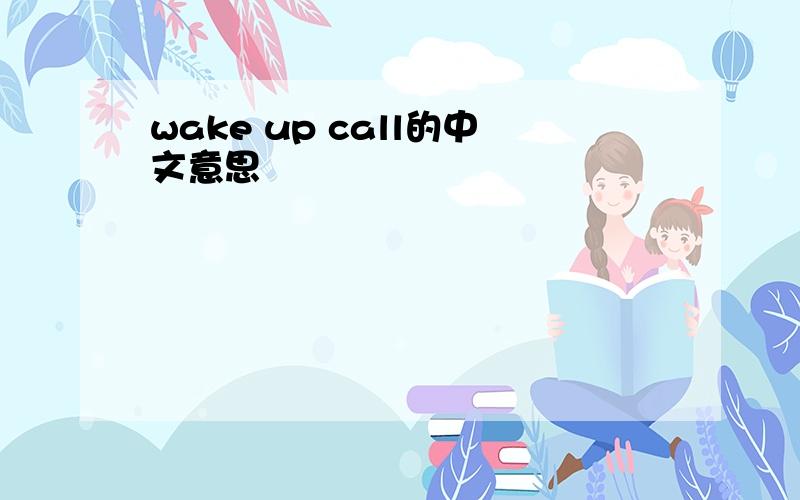 wake up call的中文意思