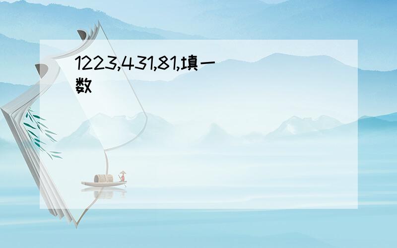 1223,431,81,填一数